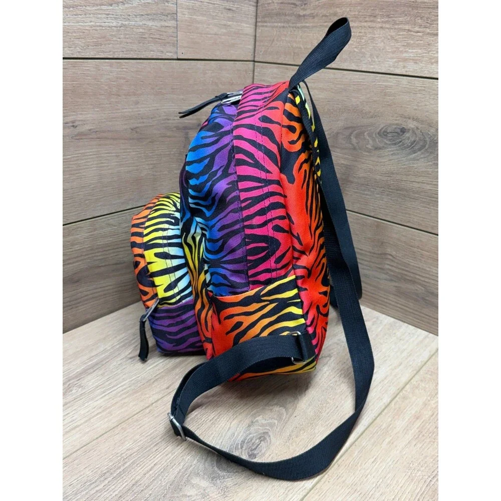 JanSport Rainbow Zebra Print Mini Backpack Made in USA - 90s Vintage